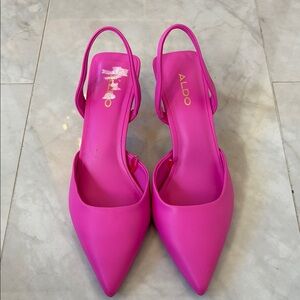Aldo Pink Slingback Heels with Pointed Toe